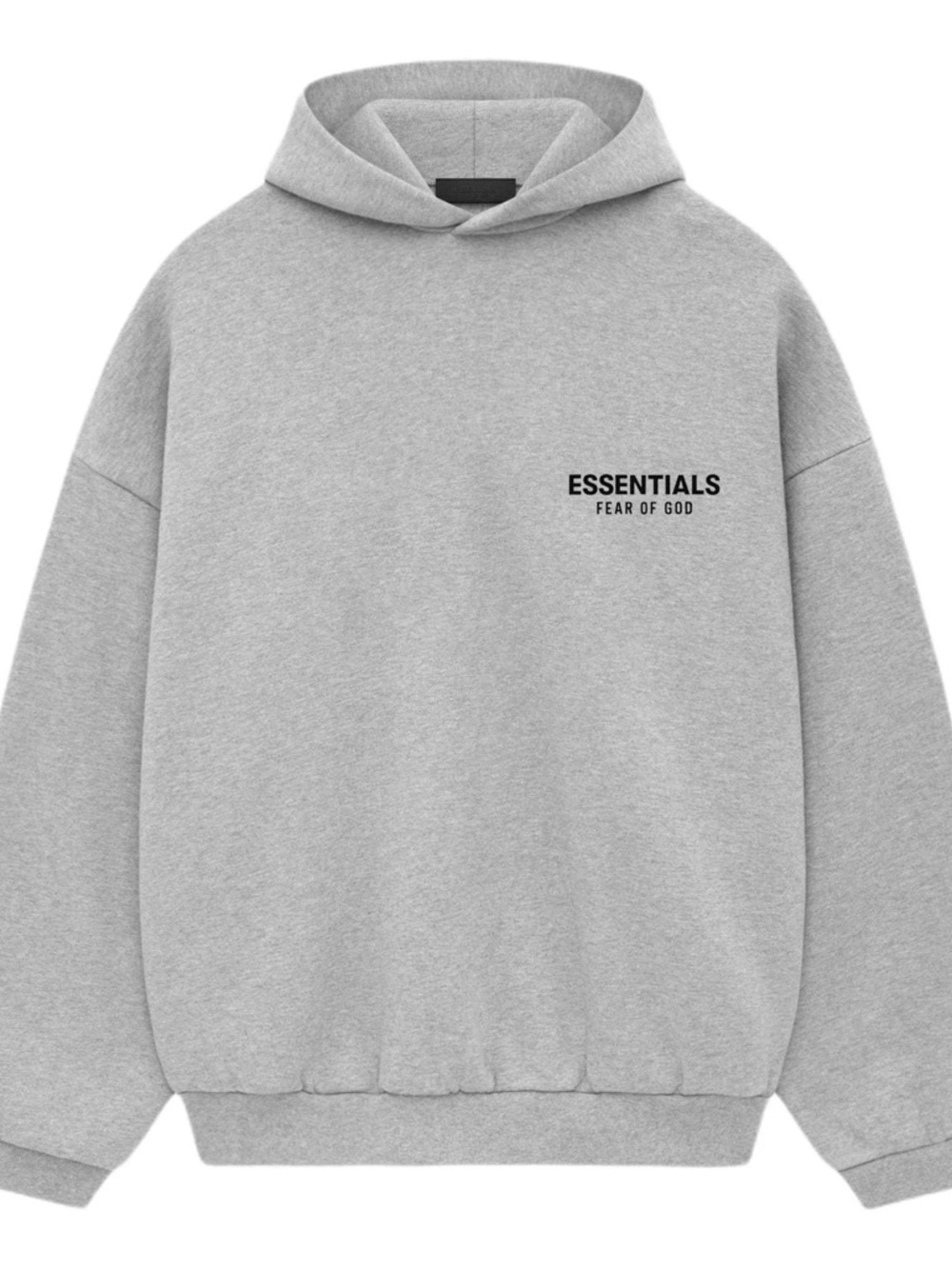 Essentials Oatmeal GrayHoodedSweatshirt with gray Logo